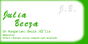 julia becza business card